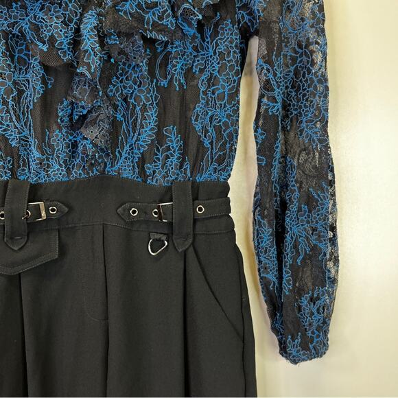 Three Floor Boss Lady Crepe jumpsuit blue black - 0 - Picture 5 of 11